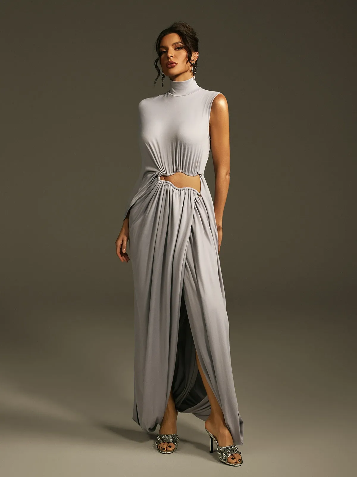 Lavina One Shoulder Cutout Maxi Dress sold by Mew Mews product image thumbnail 2