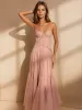 Qexara Strapless Lace Mesh Maxi Dress sold by Mew Mews
