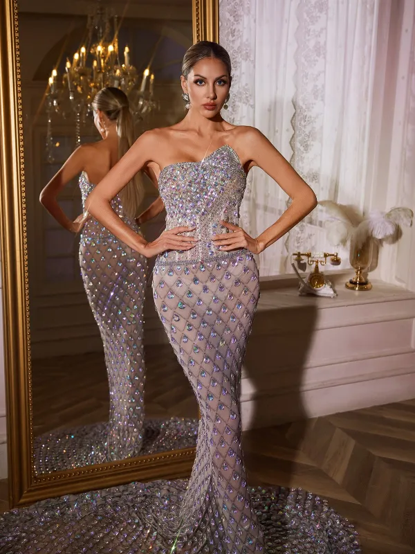 Sean Strapless Mermaid Maxi Dress sold by Mew Mews