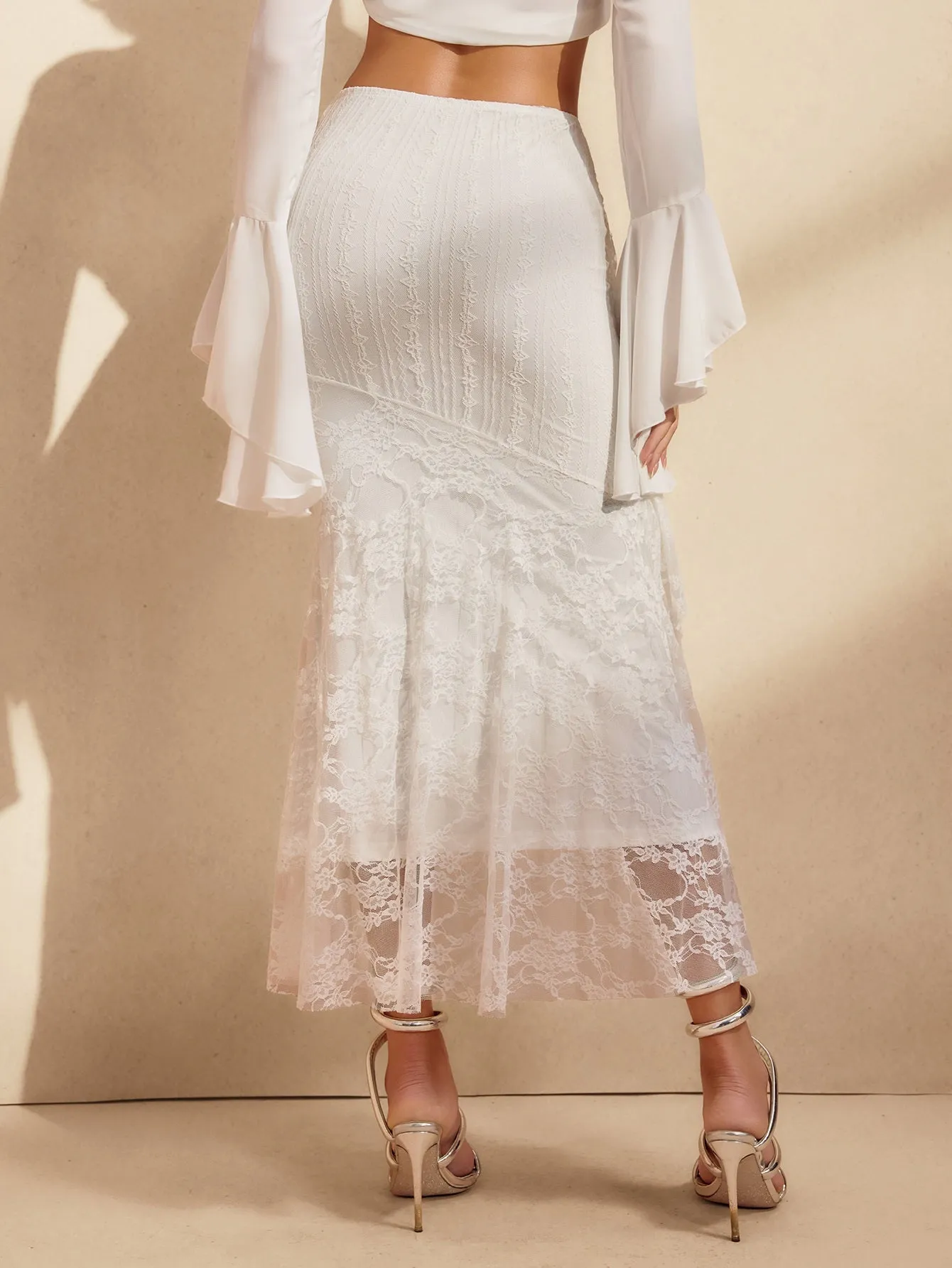 Wryxan Lace Skirt In White sold by Mew Mews product image thumbnail 5