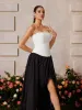 Xexor Strapless Ruched Maxi Dress In Black sold by Mew Mews