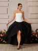 Xexor Strapless Ruched Maxi Dress In Black sold by Mew Mews