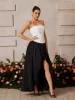 Xexor Strapless Ruched Maxi Dress In Black sold by Mew Mews