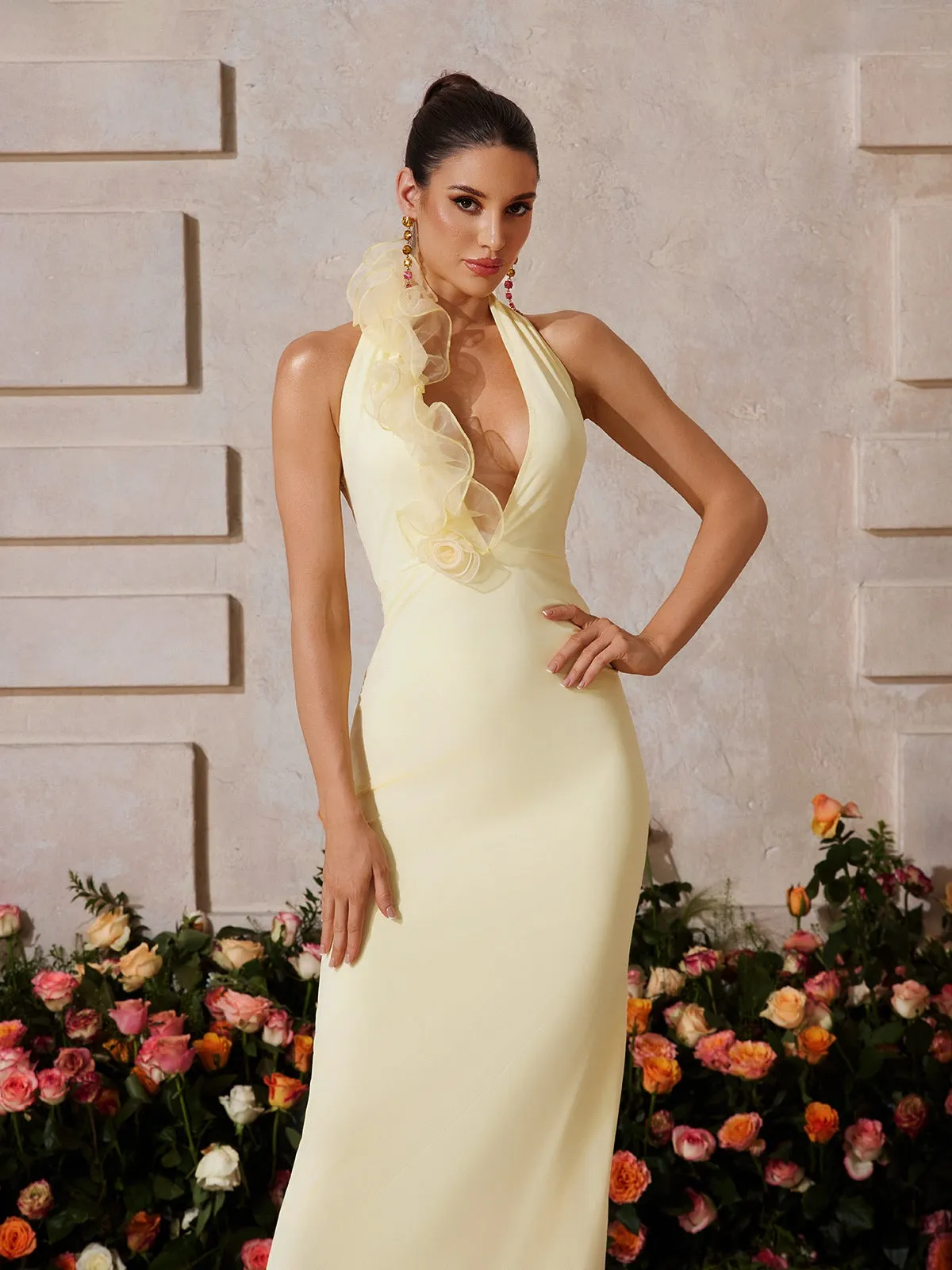 Thorncrest Backless Flower Maxi Dress sold by Mew Mews product image thumbnail 5