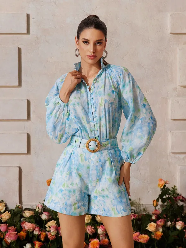 Zaelyra Floral Printed Shorts Set sold by Mew Mews