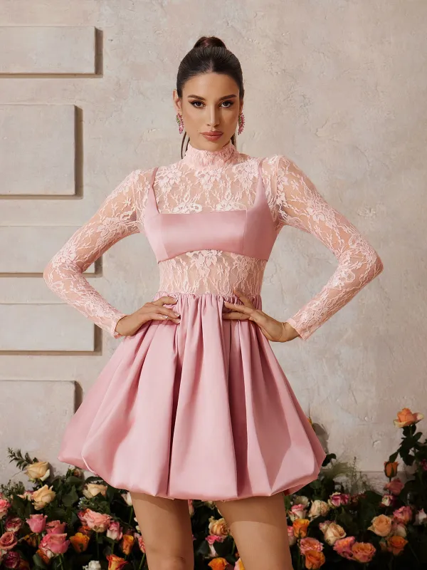 Yrythos High Neck Bubble Mini Dress sold by Mew Mews