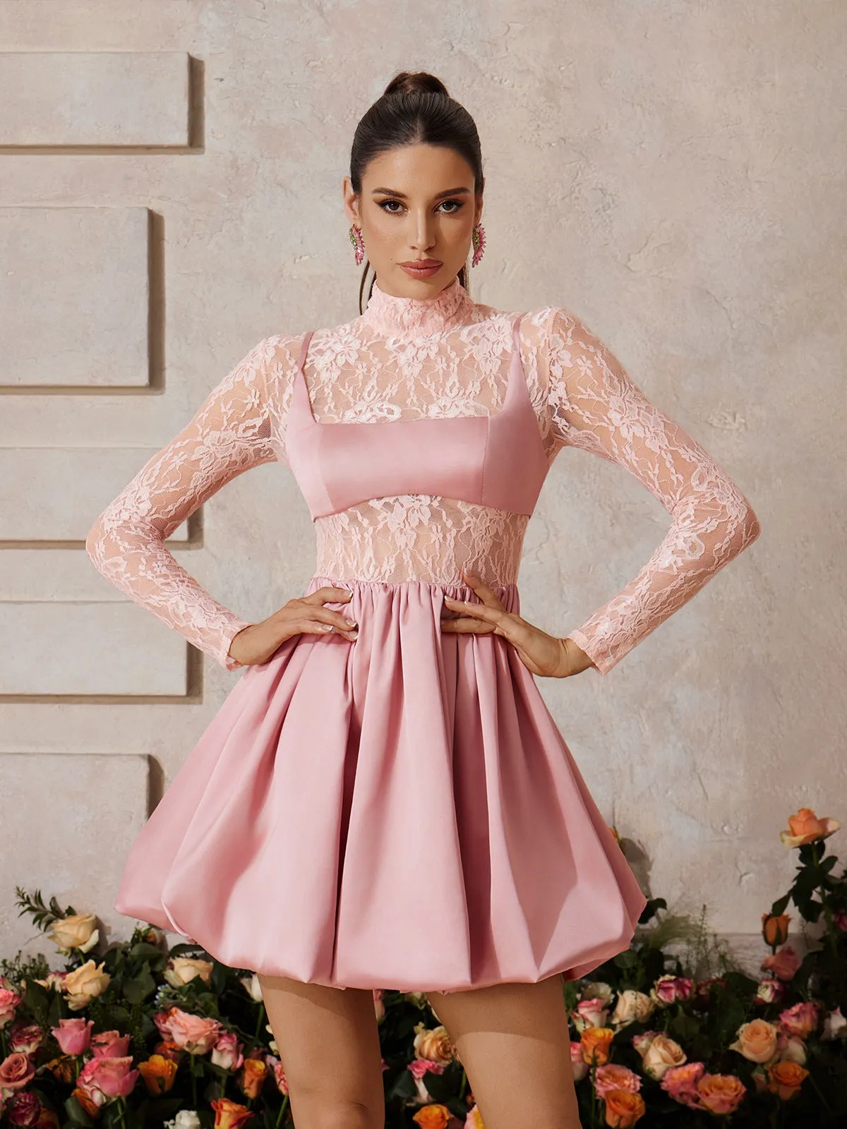 Yrythos High Neck Bubble Mini Dress sold by Mew Mews