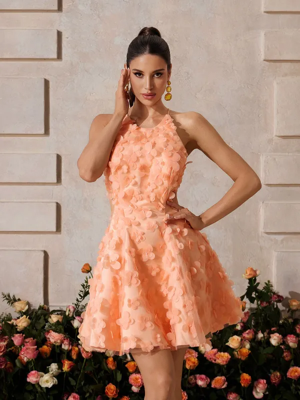 Xyrndis Backless Flower Mini Dress sold by Mew Mews