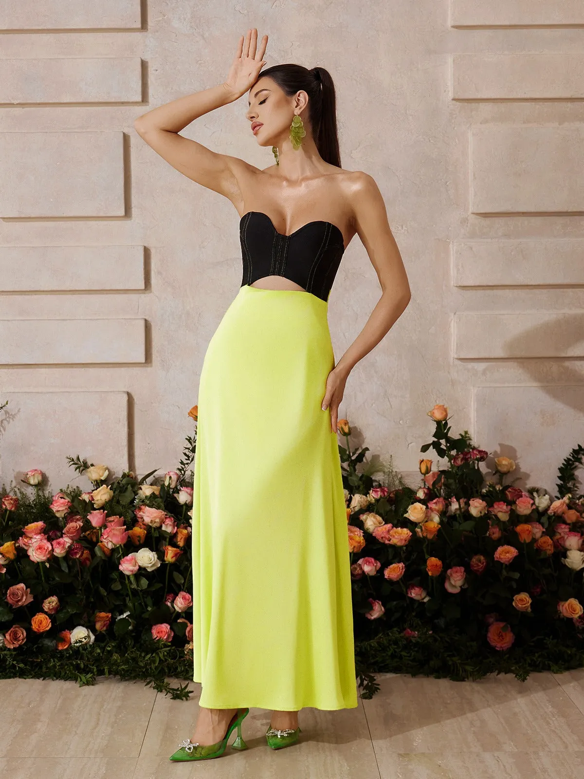 Xaldrex Strapless Cutout Maxi Dress sold by Mew Mews product image thumbnail 5