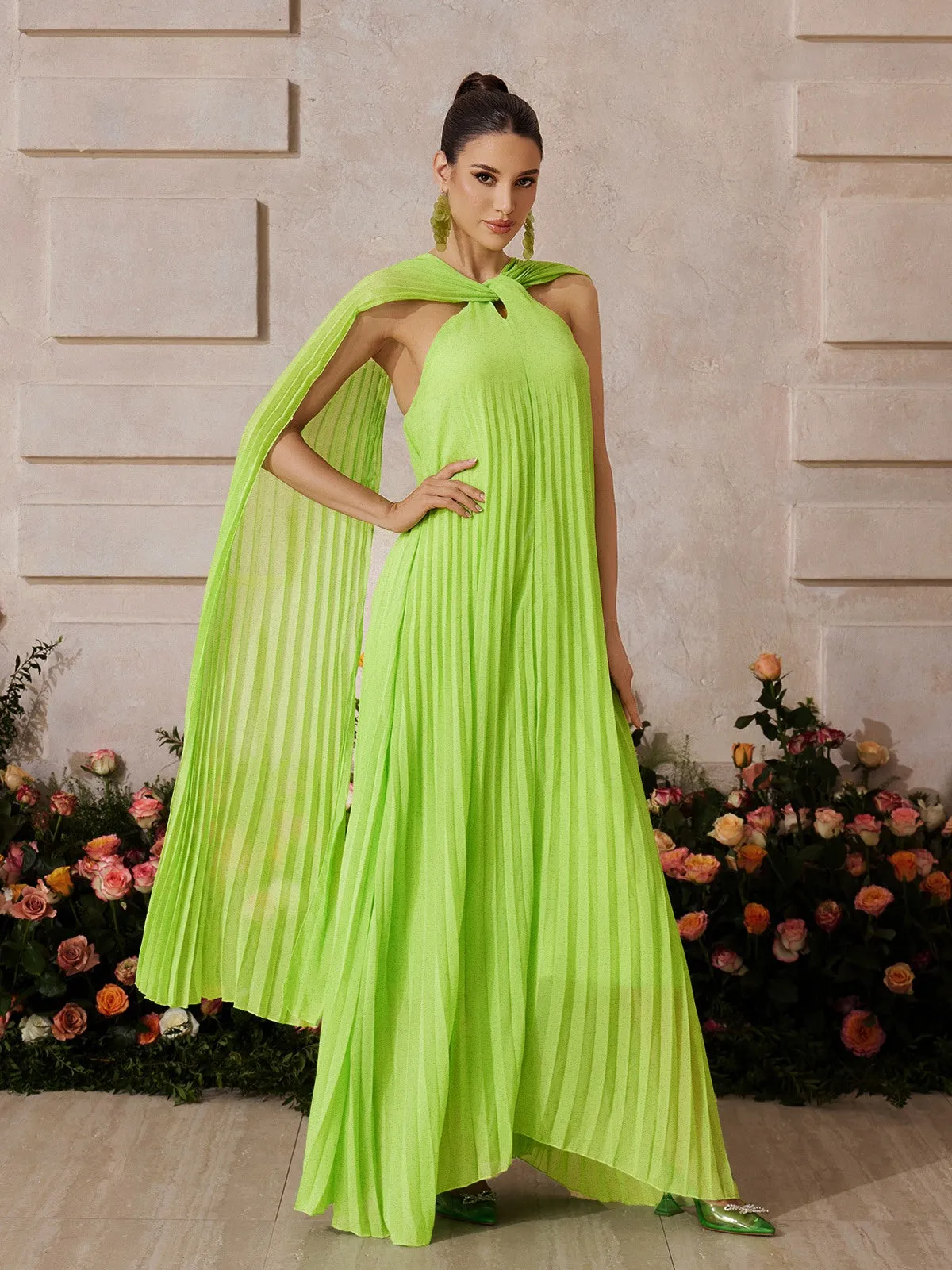 Xexmir Sleeveless Draped Maxi Dress sold by Mew Mews product image thumbnail 4