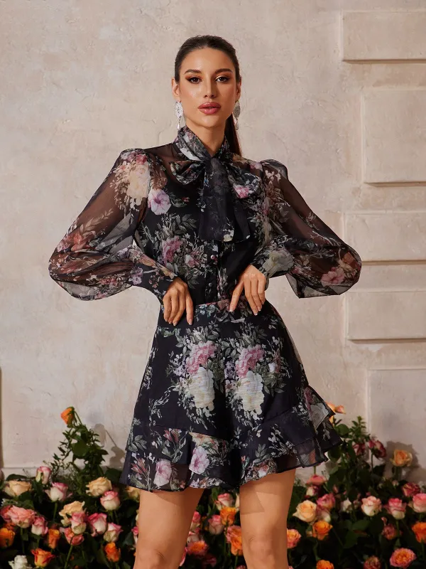 Cyberis Long Sleeve Floral Printed Skirt Set sold by Mew Mews