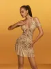 Reut Halterneck Ruched Mini Dress sold by Mew Mews