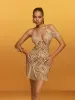 Reut Halterneck Ruched Mini Dress sold by Mew Mews