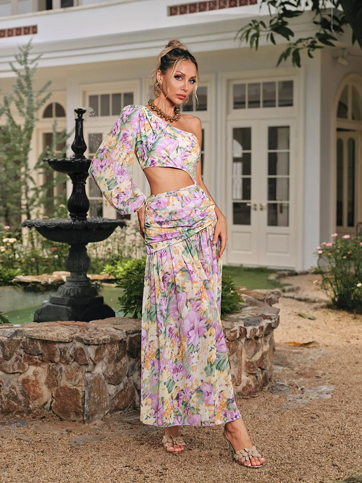 Dalara Floral Cutout Swimwear Two Piece Set sold by Mew Mews