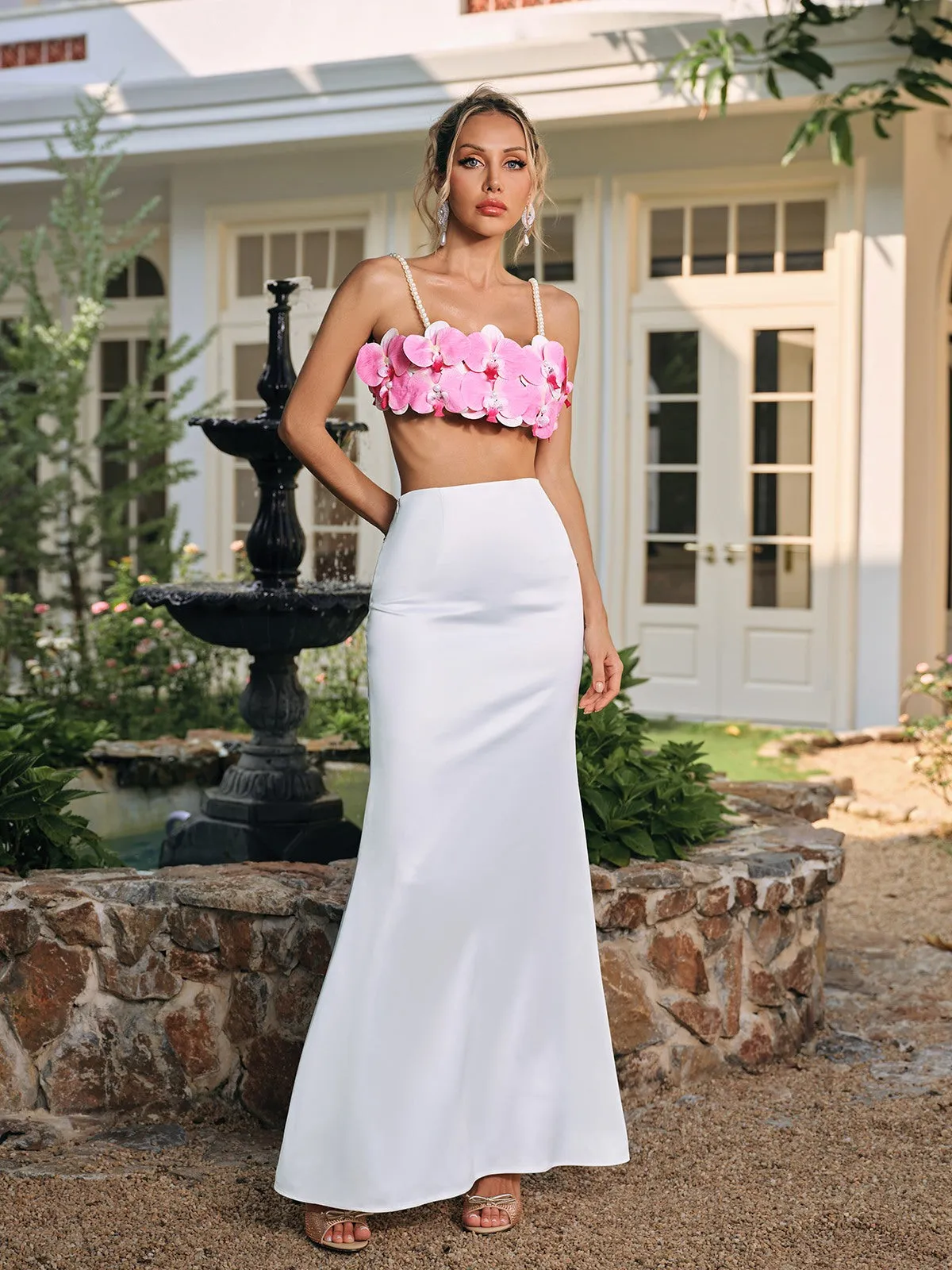 Cazrik Pearl Flower Skirt Set sold by Mew Mews product image thumbnail 3