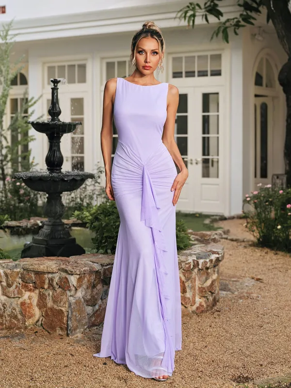 Ricarda Sleeveless Ruched Maxi Dress sold by Mew Mews