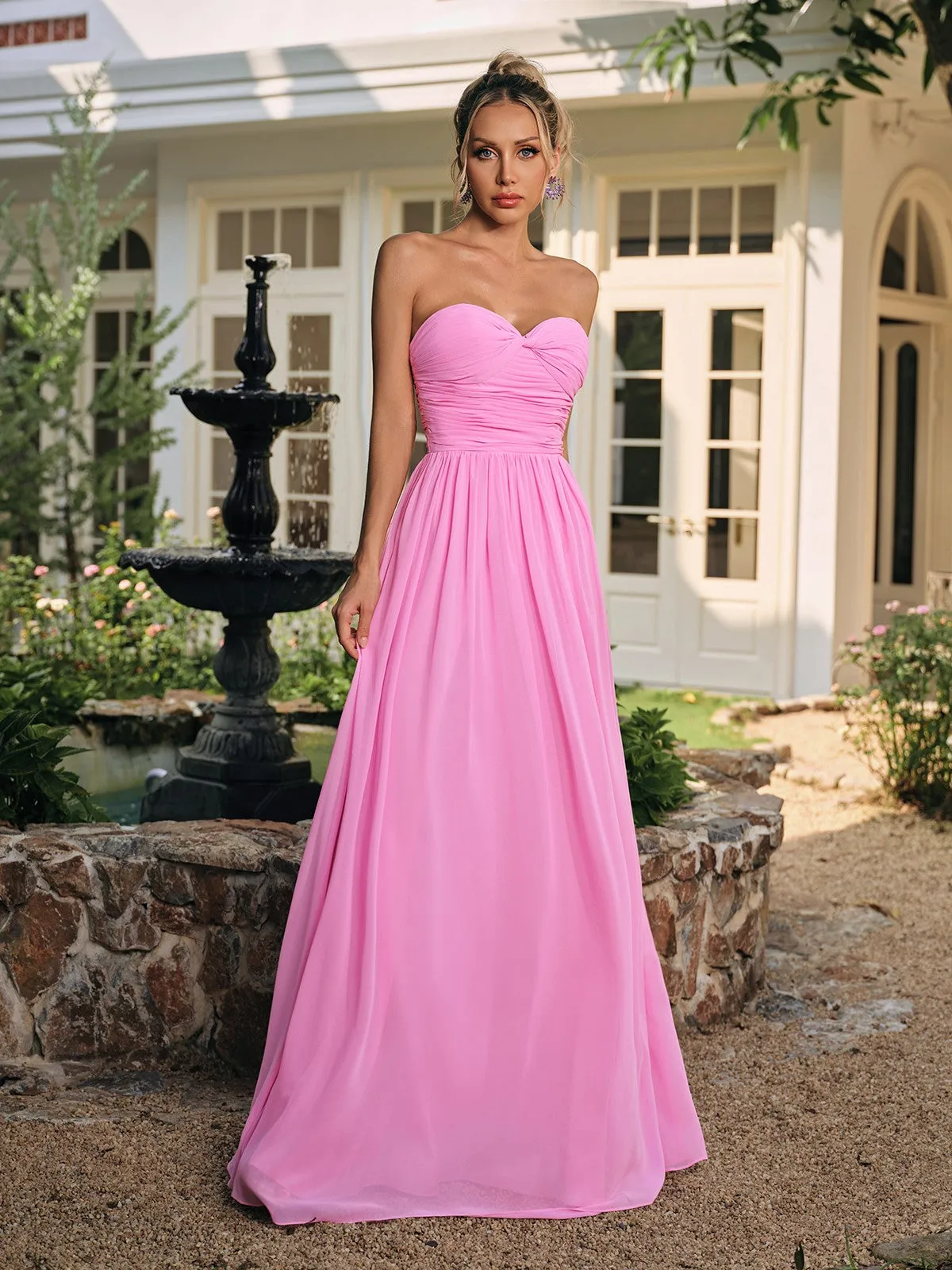 Saelyx Strapless Ruched Mesh Cape Set sold by Mew Mews product image thumbnail 3