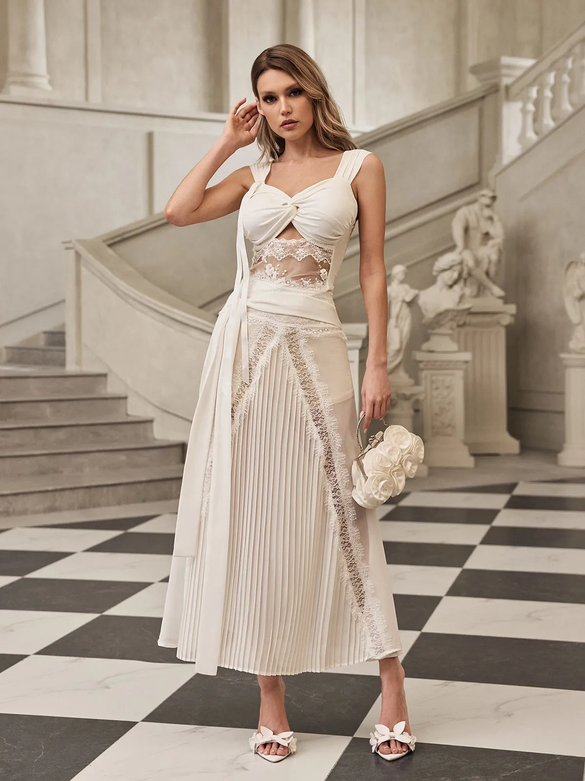 Gryen Lace Pleat Skirt Set sold by Mew Mews product image thumbnail 2