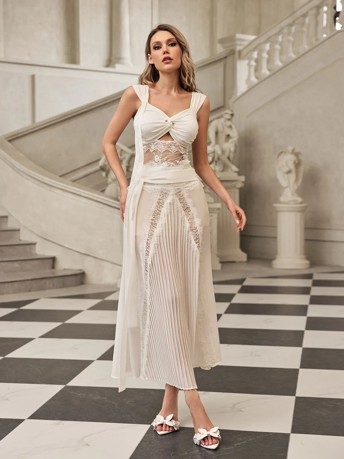 Gryen Lace Pleat Skirt Set sold by Mew Mews product image thumbnail 4