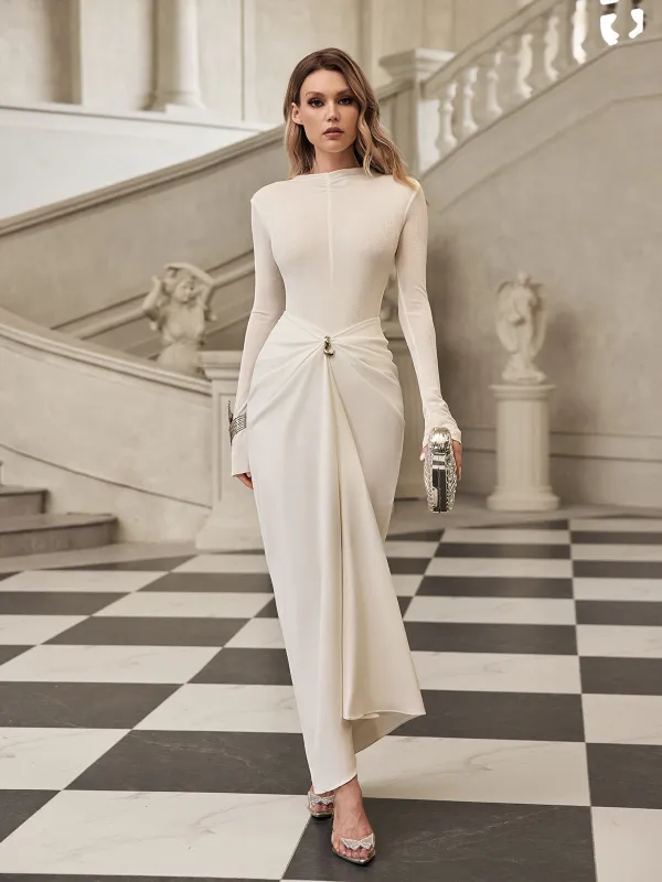 Fyrixon Long Sleeve Ruched Skirt Set sold by Mew Mews