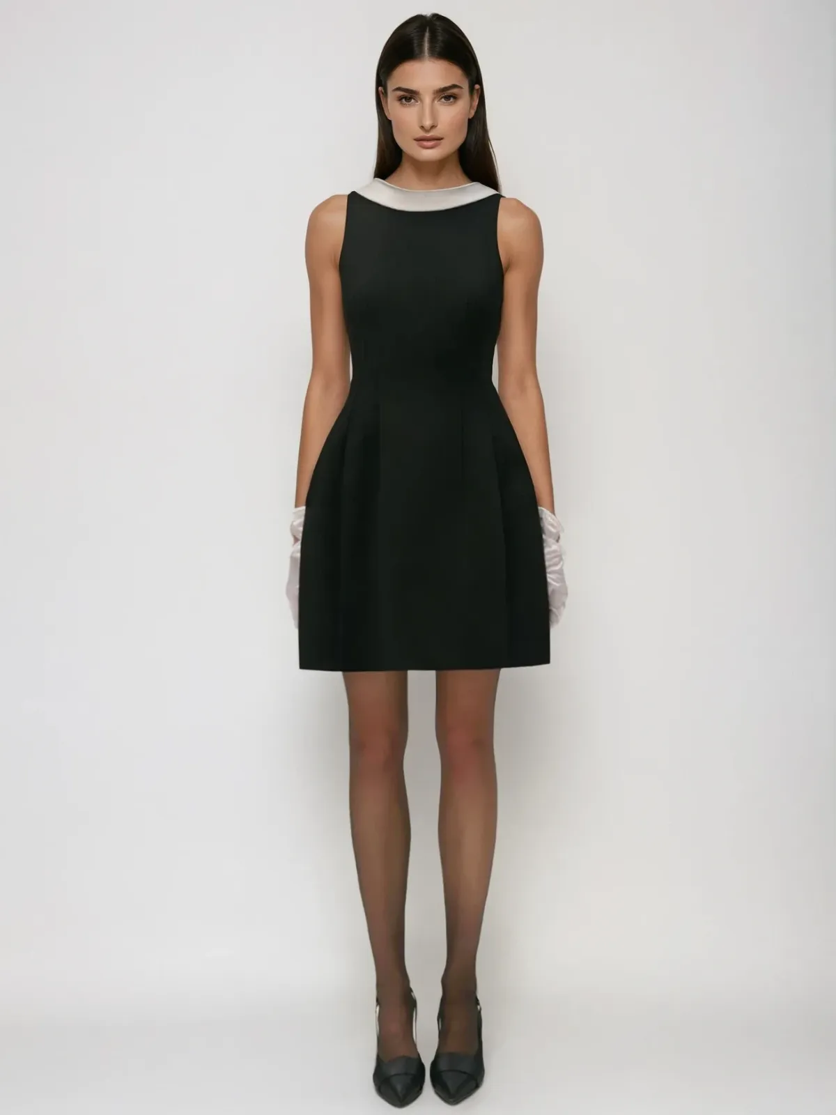 Kaitlin Sleeveless Bow Mini Dress sold by Mew Mews product image thumbnail 2