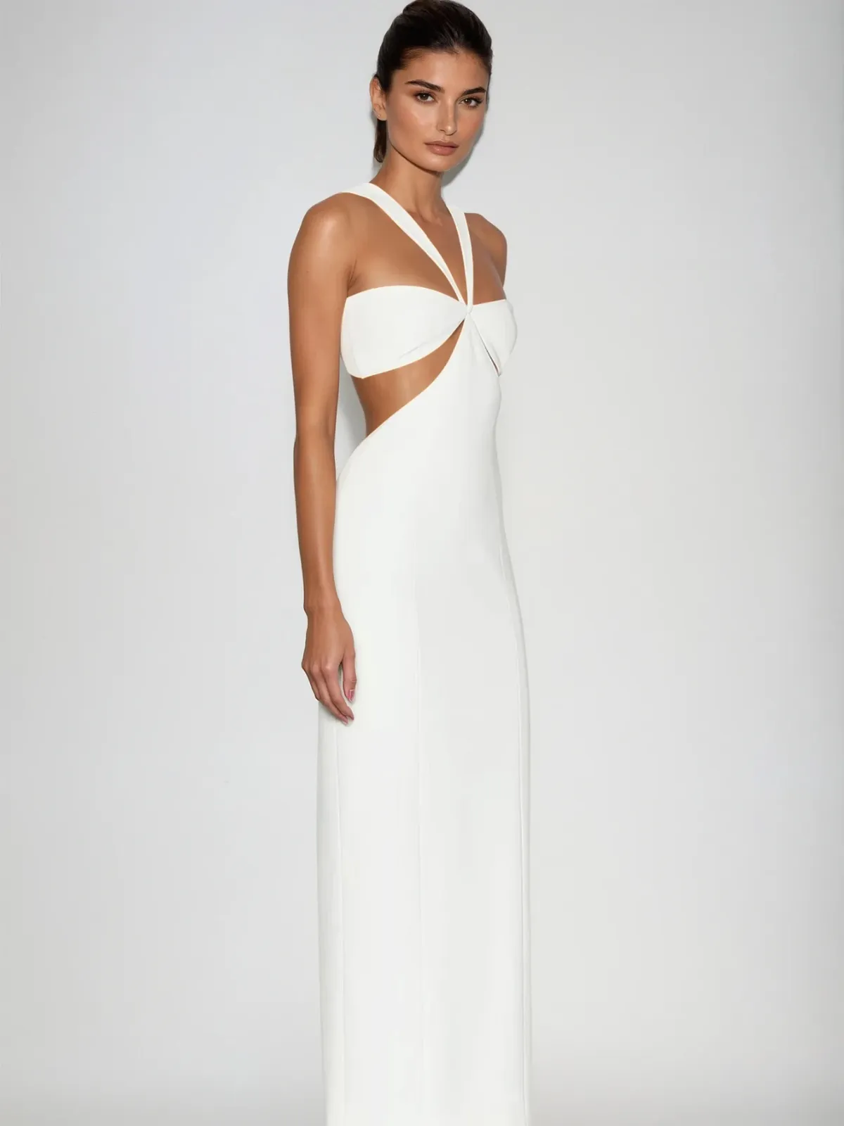Kaleb Halterneck Cutout Bandage Maxi Dress sold by Mew Mews