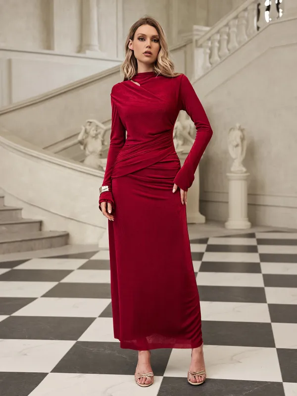 Gazra Long Sleeve Velvet Maxi Dress sold by Mew Mews