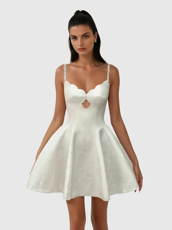 Laelys Spaghetti Rhinestone Mini Dress sold by Mew Mews