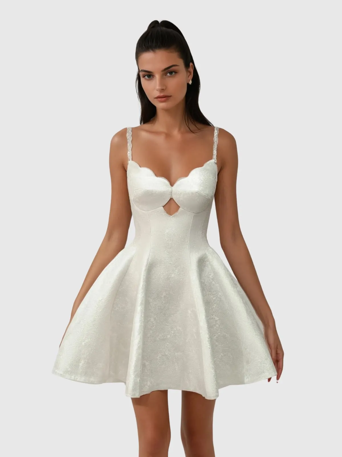 Laelys Spaghetti Rhinestone Mini Dress sold by Mew Mews