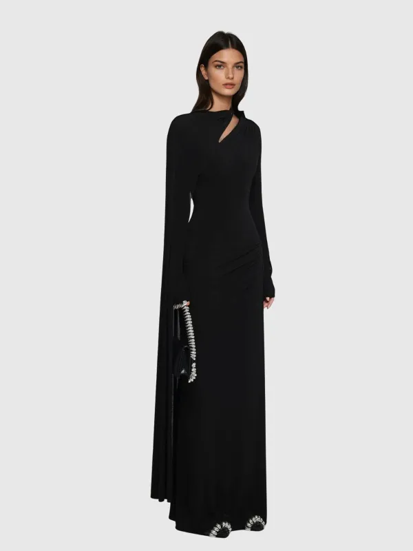 Karida Asymmetric Cutout Maxi Dress made by Mew Mews