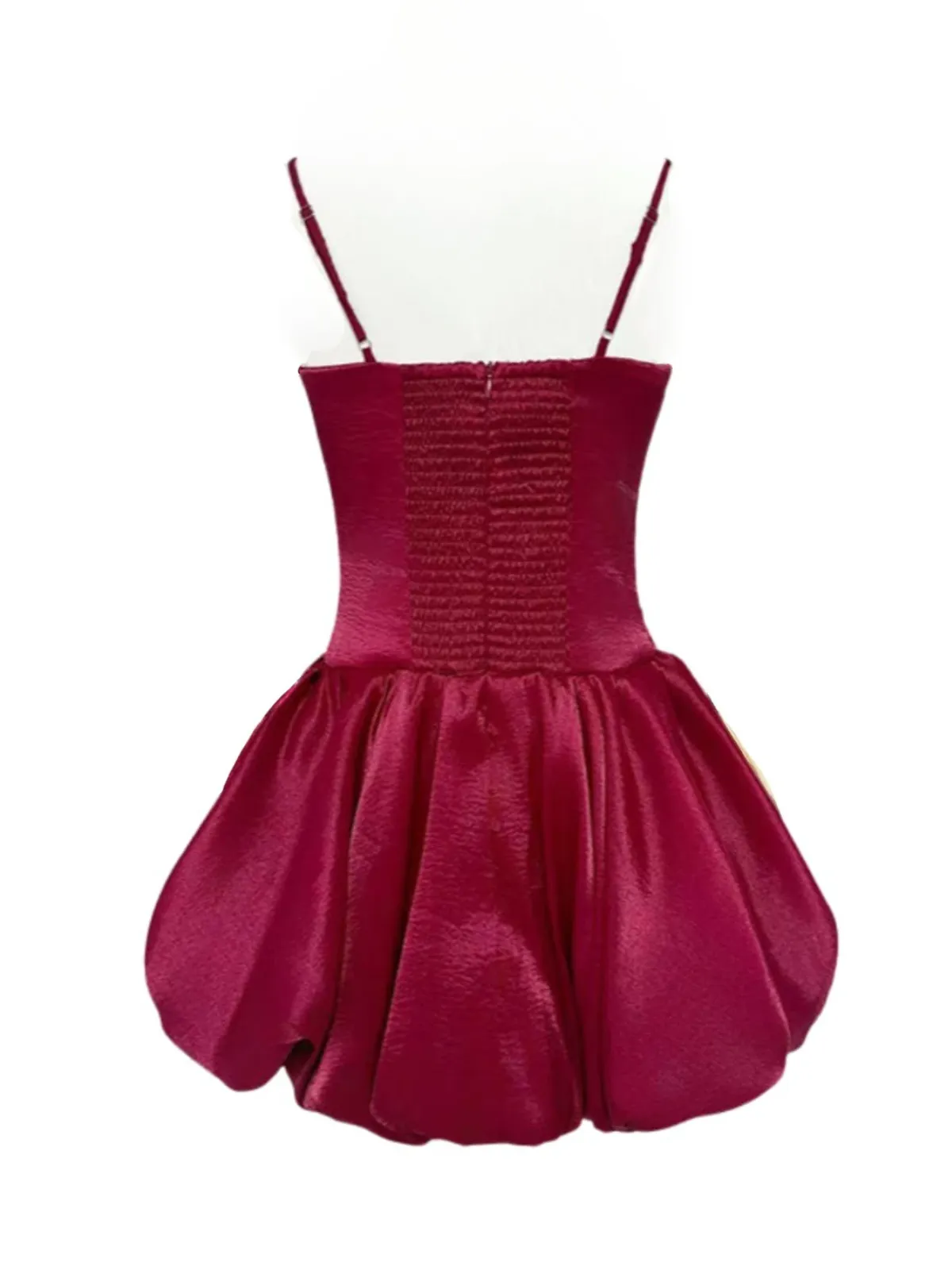 Kapule Spaghetti Flower Satin Mini Dress sold by Mew Mews product image thumbnail 5