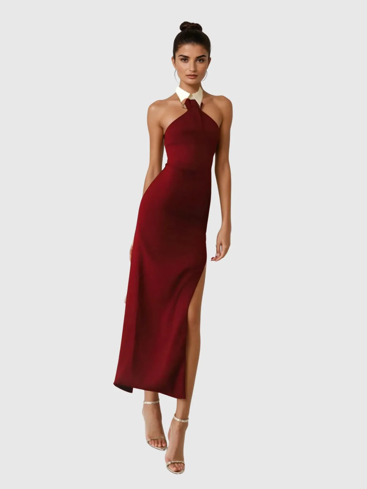 Lyrxel Halterneck Split Bandage Maxi Dress sold by Mew Mews product image thumbnail 2