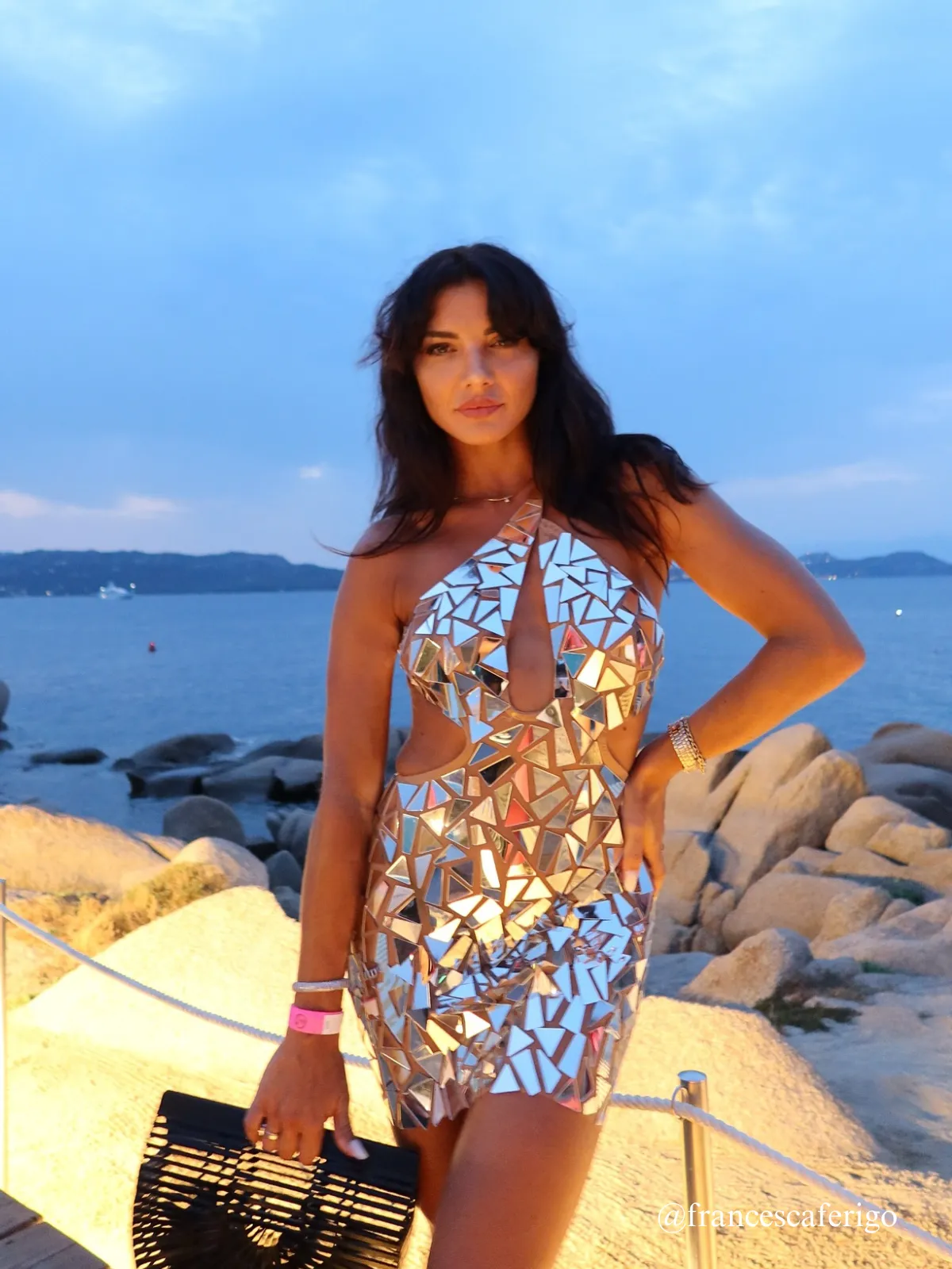 Azha One Shoulder Embellished Mini Dress sold by Mew Mews product image thumbnail 2