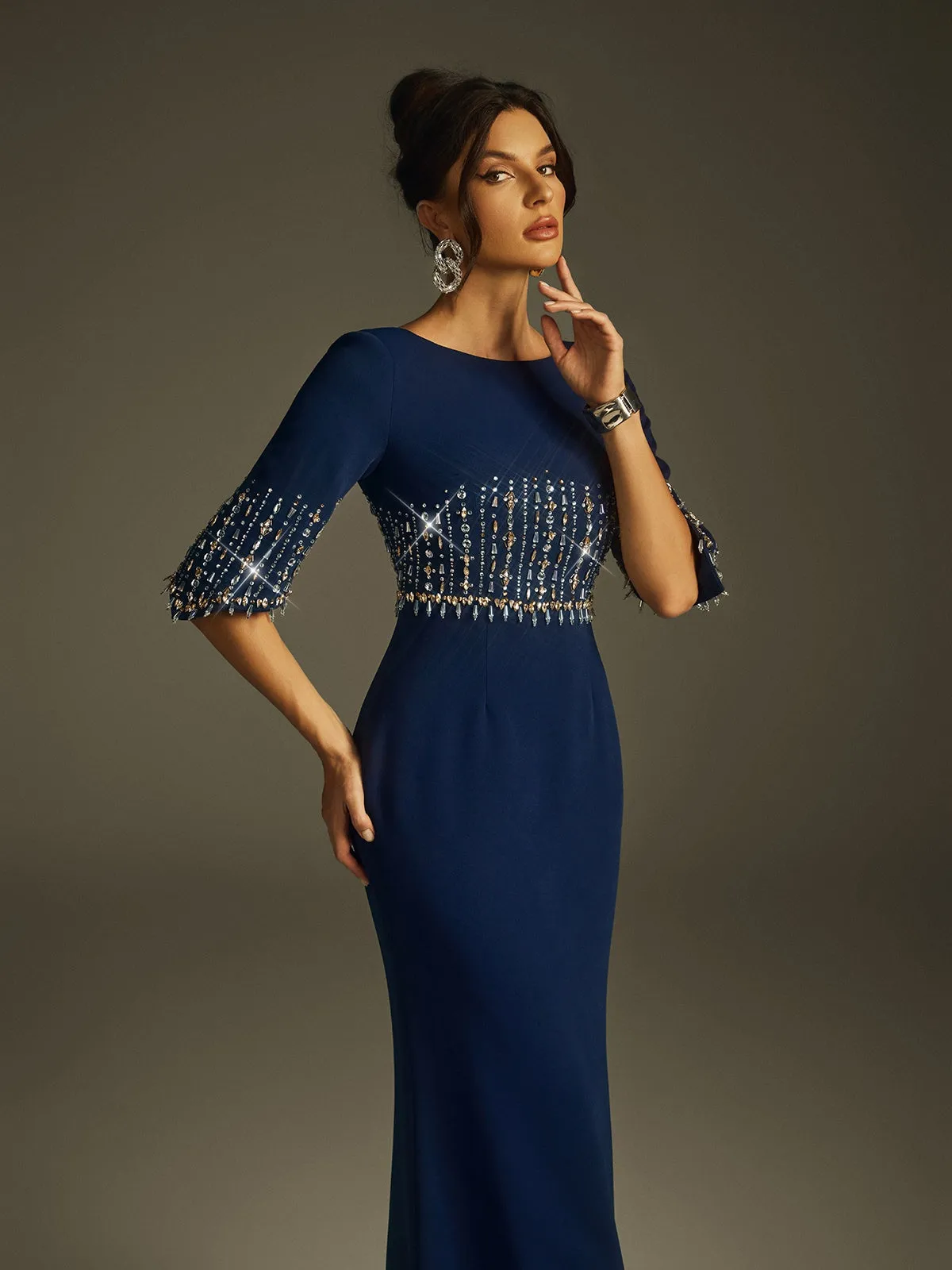 Haelyra Rhinestone Maxi Dress sold by Mew Mews product image thumbnail 3