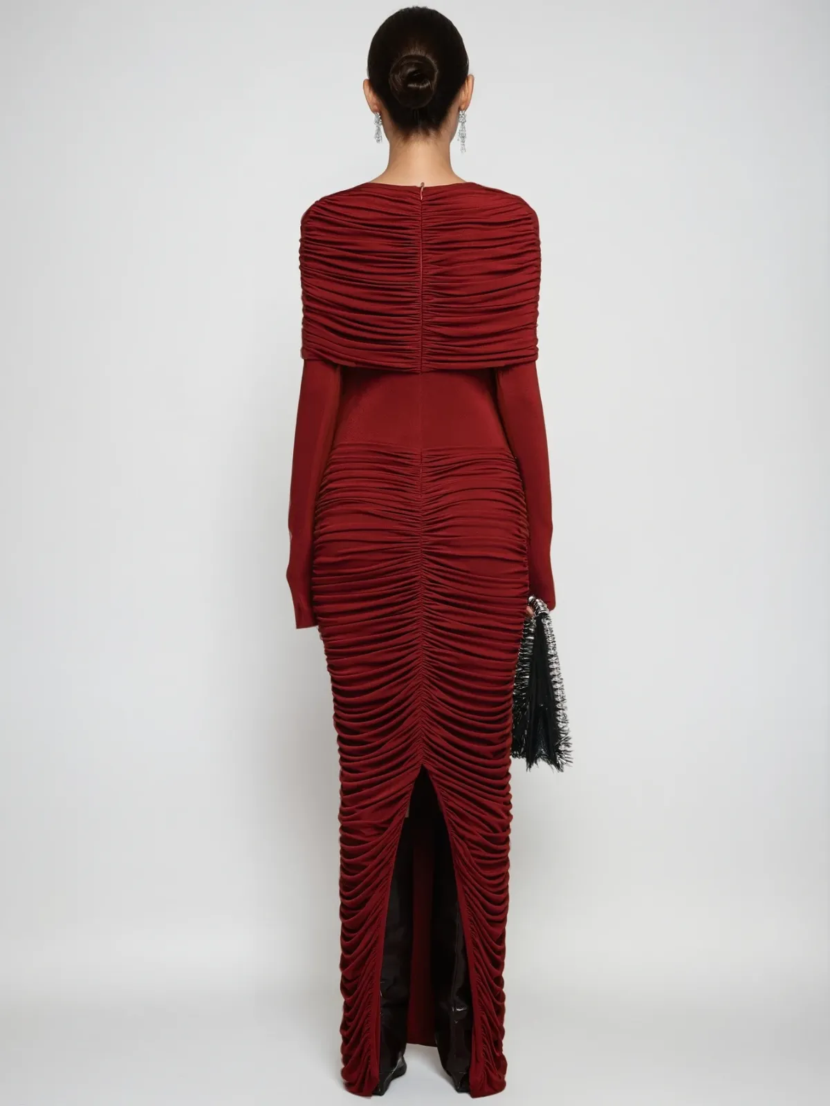 Liseli Long Sleeve Ruched Maxi Dress sold by Mew Mews product image thumbnail 2
