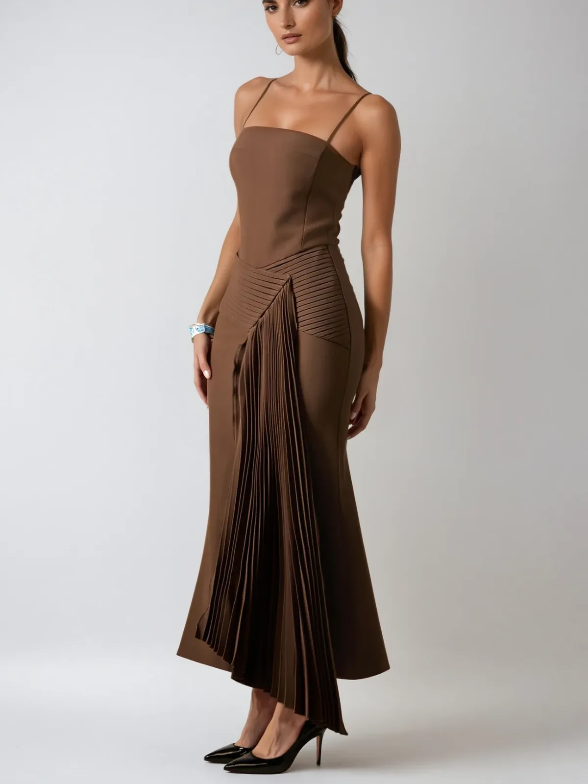 Lionel Spaghetti Pleated Maxi Dress sold by Mew Mews product image thumbnail 2