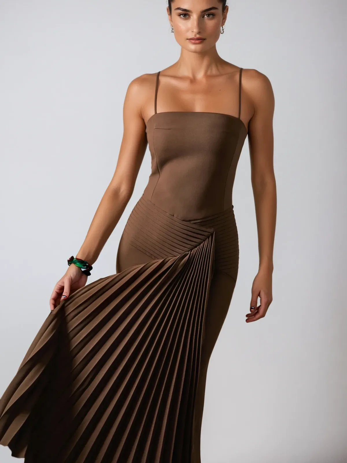 Lionel Spaghetti Pleated Maxi Dress sold by Mew Mews product image thumbnail 4