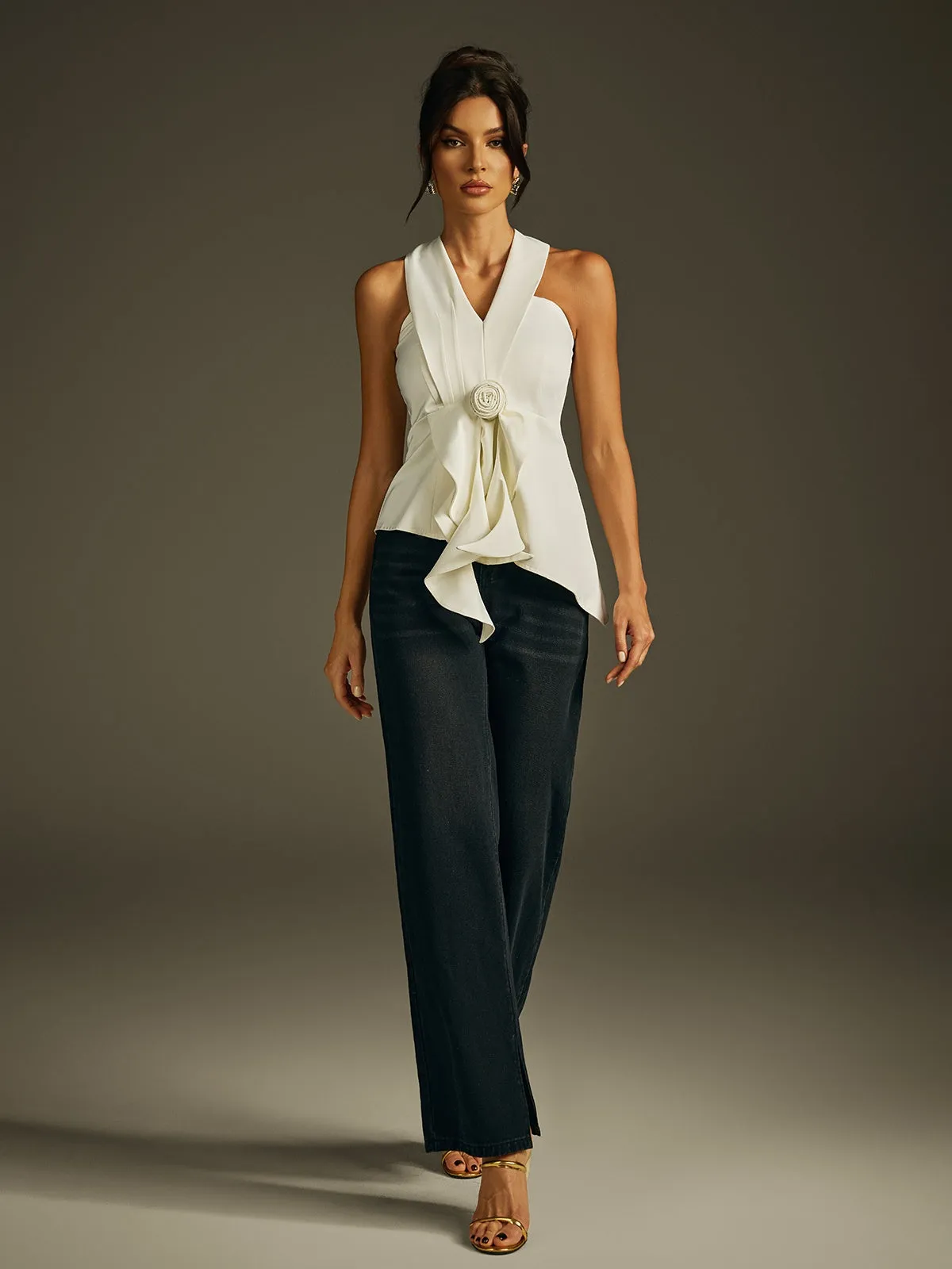 Izzar Halterneck Flower Top sold by Mew Mews product image thumbnail 5