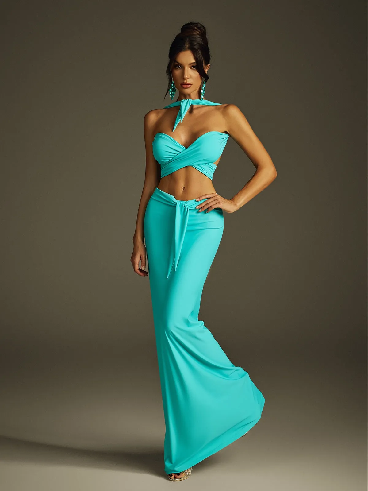 Ilvara Backless Ruched Skirt Set sold by Mew Mews product image thumbnail 4