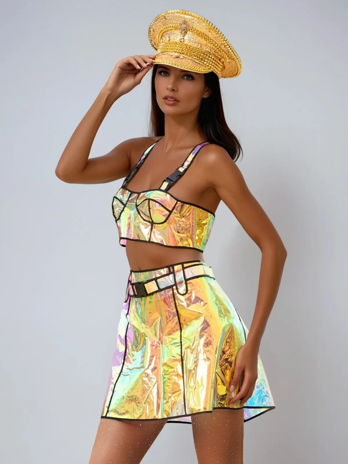 Karmiti Spaghetti Laser Skirt Set sold by Mew Mews product image thumbnail 2