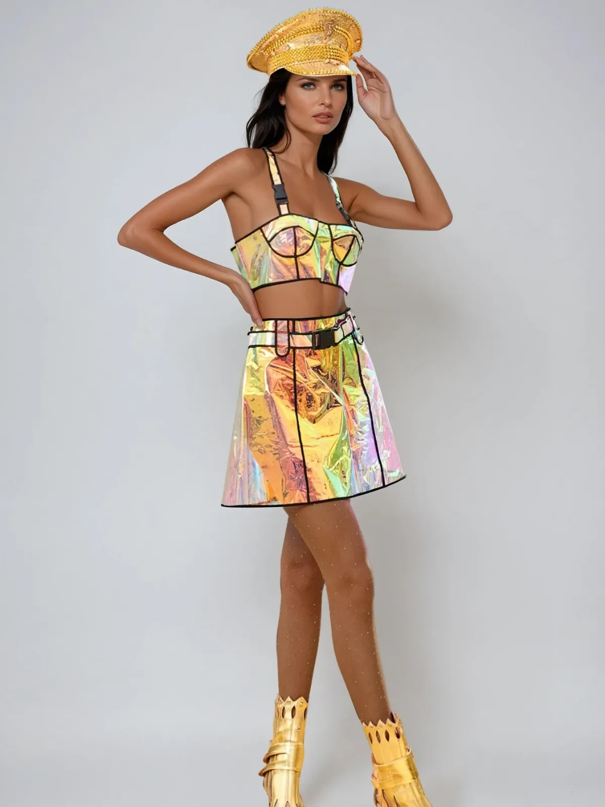 Karmiti Spaghetti Laser Skirt Set sold by Mew Mews product image thumbnail 3