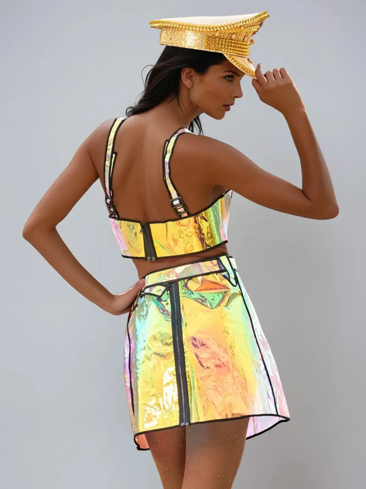 Karmiti Spaghetti Laser Skirt Set sold by Mew Mews product image thumbnail 5