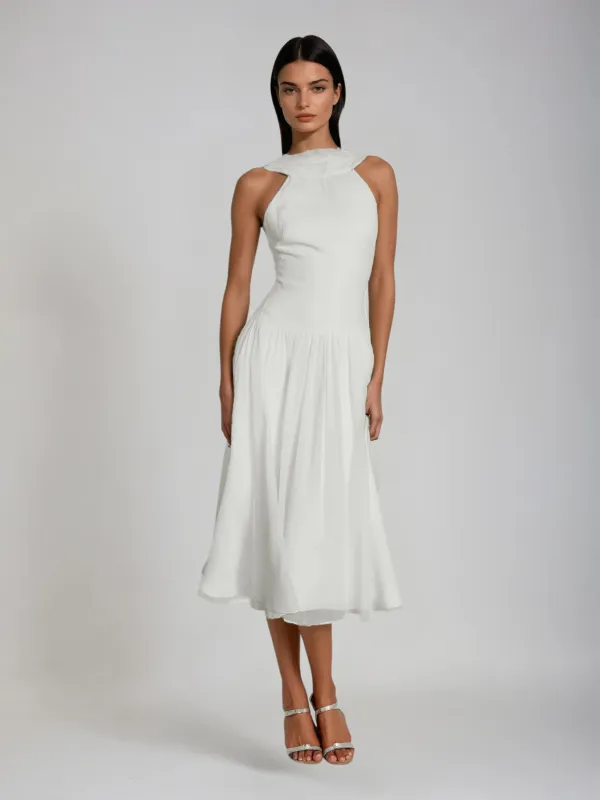 Eryon Backless Shawl Midi Dress sold by Mew Mews