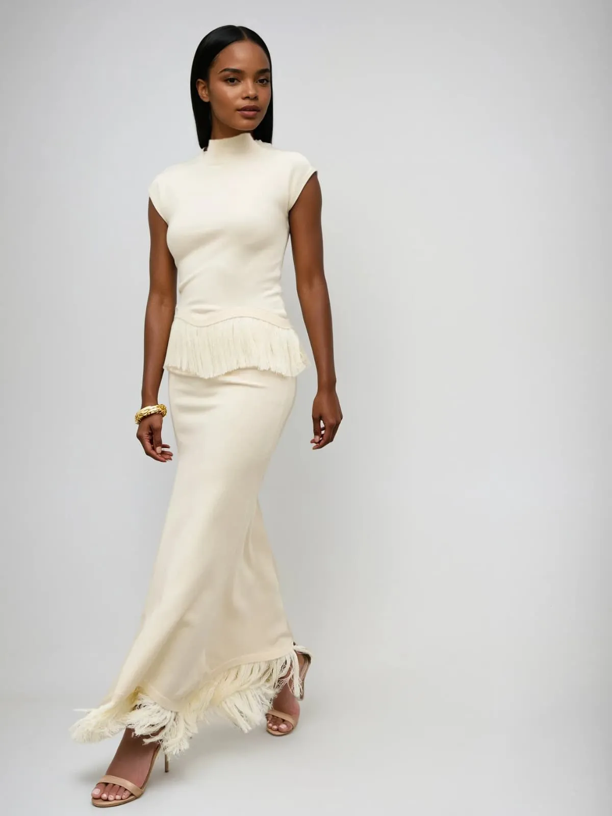 Saldrex Sleeveless Fringe Skirt Set sold by Mew Mews product image thumbnail 2