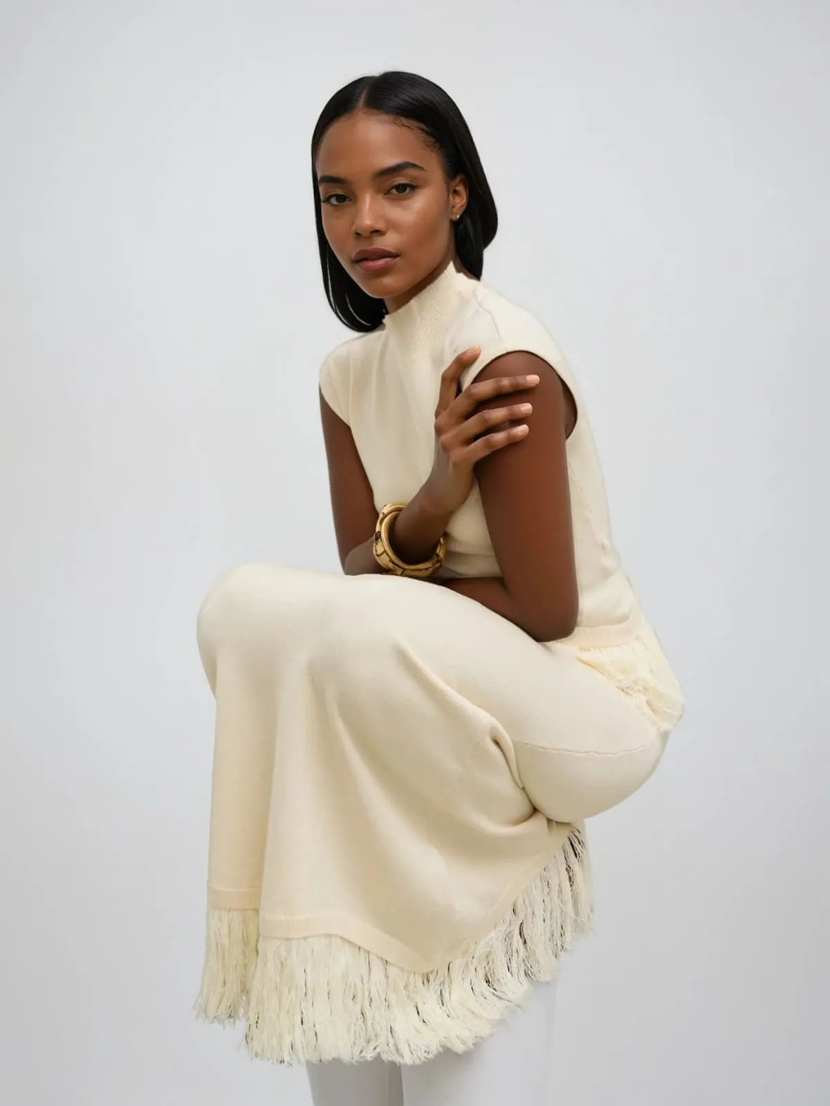 Saldrex Sleeveless Fringe Skirt Set sold by Mew Mews product image thumbnail 3