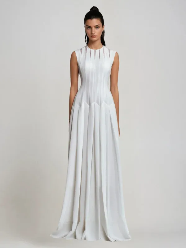 Faelthis Sleeveless Pleat Maxi Dress sold by Mew Mews
