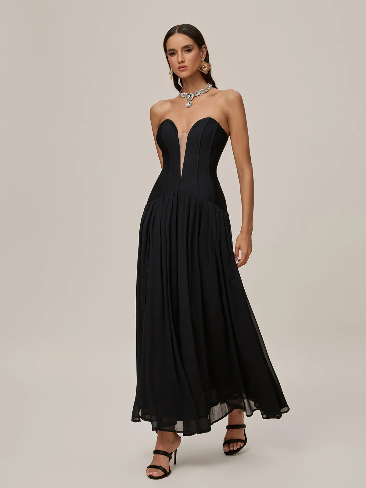 Onofrio Strapless Bandage Maxi Dress sold by Mew Mews product image thumbnail 2