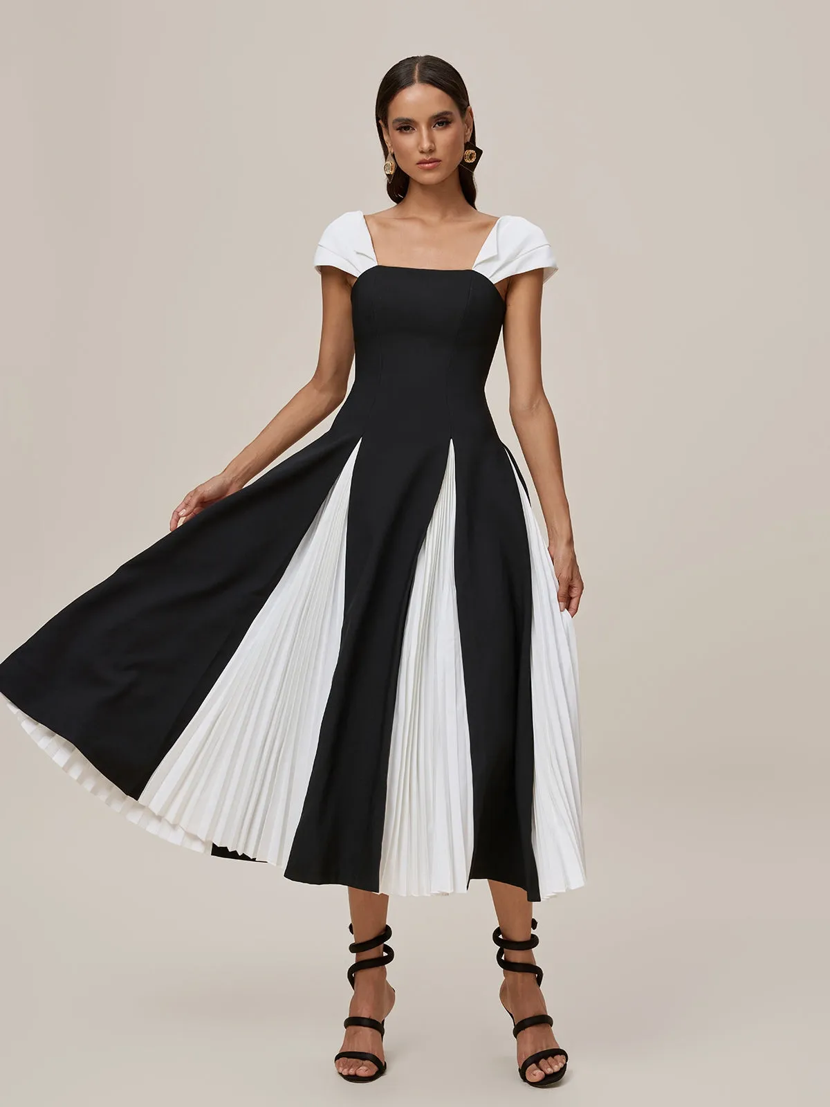 Onelia Sleeveless Ruched Midi Dress sold by Mew Mews