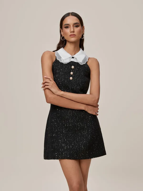 Omolara Rhinestone Sequin Mini Dress sold by Mew Mews