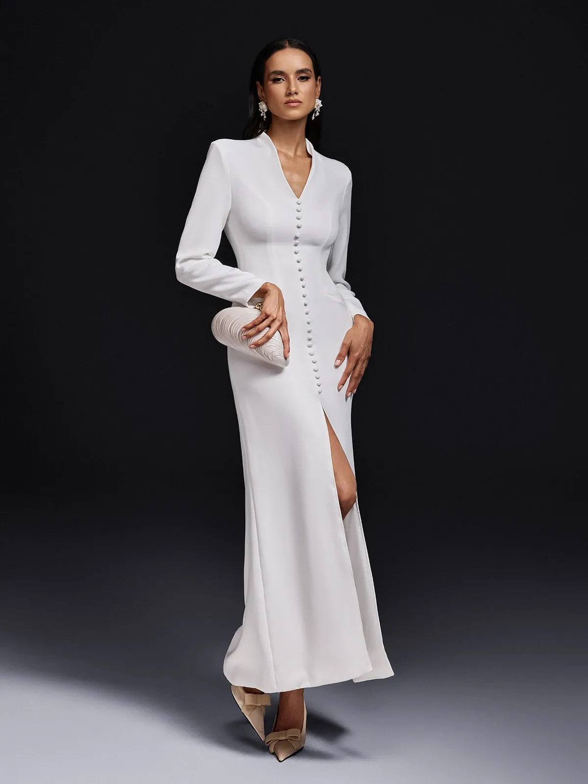 Ogbe Long Sleeve Split Maxi Dress sold by Mew Mews